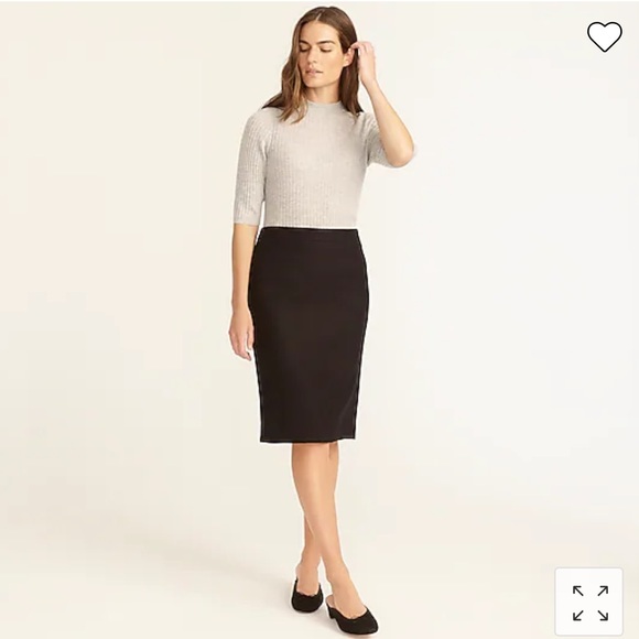 J Crew Number 2 Pencil Skirt Maroon Double-Serge Wool - Picture 3 of 8